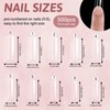 500 Pcs No C Curve Square Nail Tips 10 Sizes