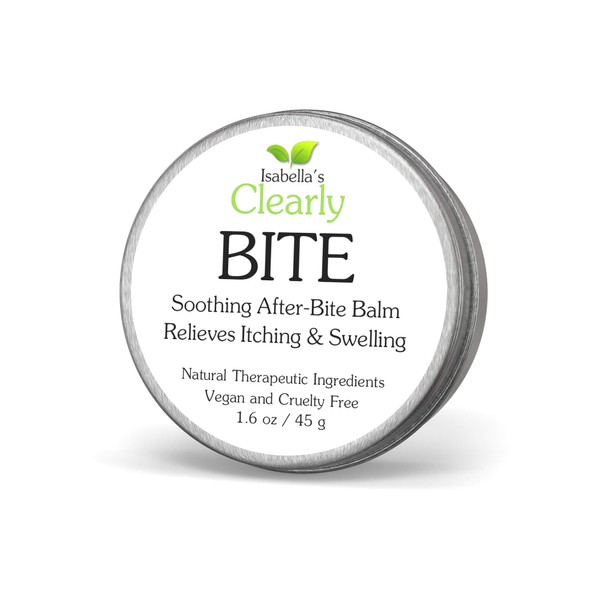 Isabella's Clearly BITE Soothing After Bite Anti Itch Balm | Fast Relief from Insect Bites | Natural Ointment with Aloe Vera, Peppermint, Calendula | Vegan, Cruelty Free, Made in USA