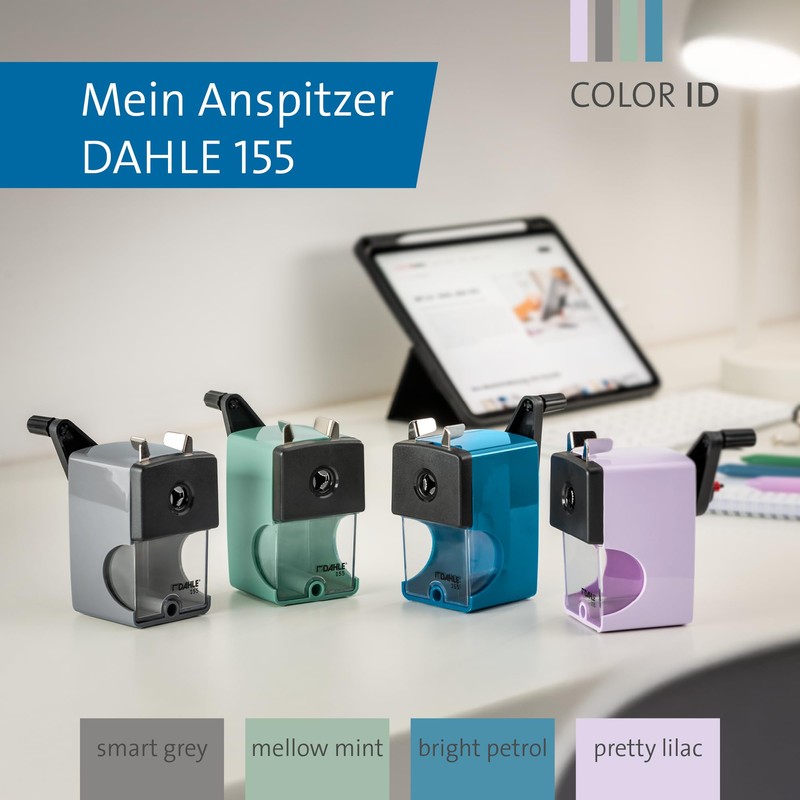Dahle 00155-17460 Pencil Sharpener 155 with Clamp 12 mm Mellow