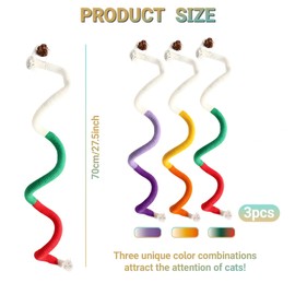 Arvoni 3 Pcs Catnip Toys for Cats, Interactive Cat Toy, Cat Chew Toy Filled Natural Catnip for Teeth Cleaning and Stress Release, Cat Toys for Indoor Cats Kitten