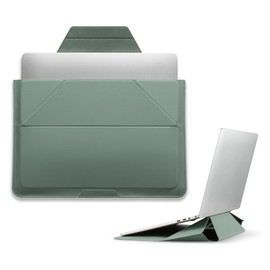 MOFT Laptop Bag Sleeve for MacBook Computer Expandable Storage, Two Adjustable Angles, Ultra-Slim Stylish Pieces Laptop Case, Seafoam, 13"-14"