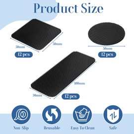 VEGCOO 36 Pcs Carpet Grippers, Non Slip Rug Stickers Grippers, Rug Gripper For Carpet, Rug Gripper For Carpeted Floor, Suitable For Carpeted Floors, Sofa Cushions And Car Boot Liners (36)