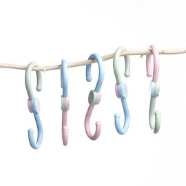 S Shaped Hooks, 6 Pieces, Snaffle Hooks, Swivel S-Shaped Hook, Hanging Accessories, Universal Hook, For Bedroom, Kitchen, Bathroom