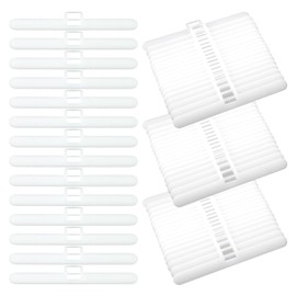 Luckious Vertical Blind Top Hangers,White Vertical Blind Double Hole Top Hangers Replacement for 89 Mm Slats Repairing(50Pcs)