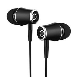 Corded Earbuds Ear Phones with Jack Wired Ear Buds, 3.5 mm Headphones & Earbuds Head Phones Ear Phones, Earphones for Airplane Travel, Computer Black AUX Earbuds Noise Cancelling Wire