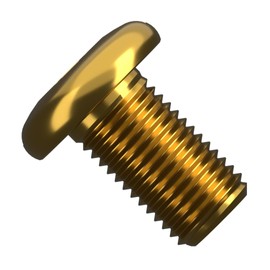 M4 (4mm x 10mm) Brass Phillips Pan Head Machine Screws Metric Fully Threaded DIN 7985 (Pack of 20) E3C