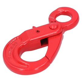 Slip Hook Safety Lock, Slip Hook with Safety Latch, Self-Locking Eye Safety Lifting Hooks, Working Tension 1.12T Alloy Steel, Tow Hook