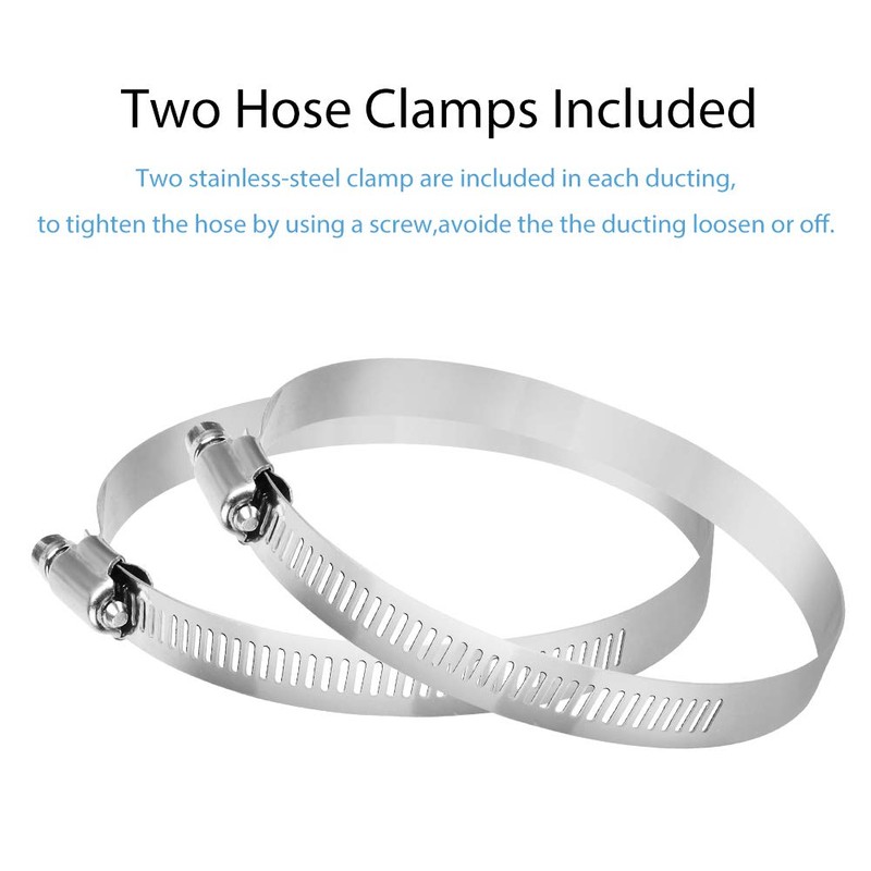 YIJUHOU 4 Inch 25FT Dryer Vent Hose, Non-Insulated Air Duct