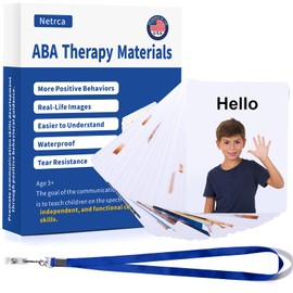 ABA Therapy Materials, Positive Autism Communication Cards, Visuals for Autistic Kids, Sped Classroom Must Haves, for Teachers & Family, Premium Plastic, Wear-Resistant, Water Proof, 25 Pcs