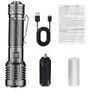 NAKCNM Rechargeable Flashlight High Lumens 2000, 5 Modes Small Powerful