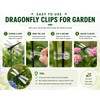 12-Piece Dragonfly Garden Clips for Plants and Yard Decor -
