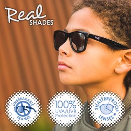 Real Kids Shades Girls' Surf Sunglasses, Cheetah, Toddler 2+