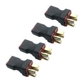 4Pcs No Wire RC T Series Connector 1 Female to 2 Male T Plug in Series Power Connector Adapter for RC Quadcopter Multirotor
