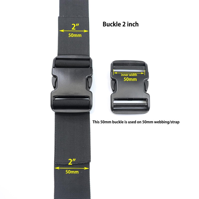 Ahijklmn Quick Side release buckles 50mm Plastic Clips Backpack Replacement