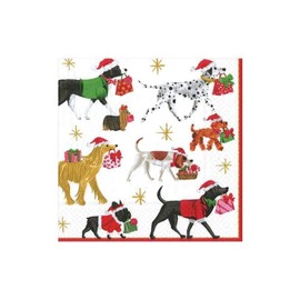 Entertaining with Caspari Weihnachtsservietten, Weiß