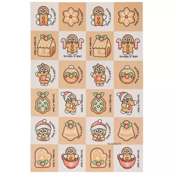 Scratch 'N Sniff Gingerbread Stickers for Journaling, Scrapbooking, Cardmaking, Arts