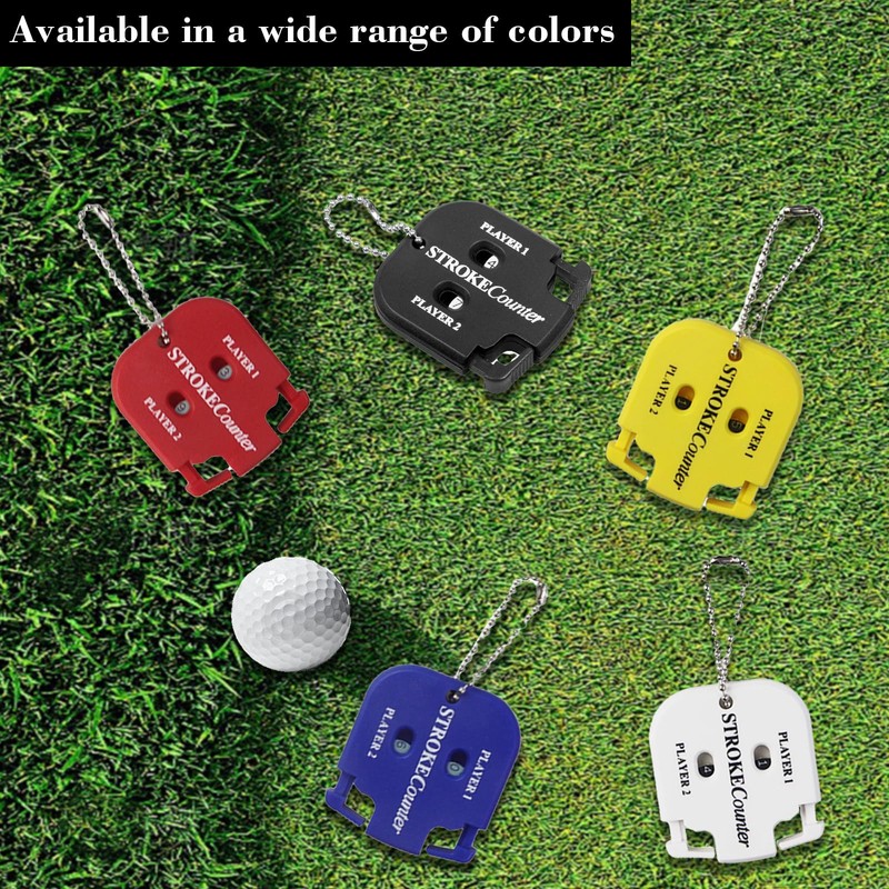 Sicheii 2 Pack Golf Stroke Counter with Key Chain, 2