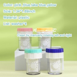 4 PCS Contacts Case Cleaner Machines, Lens Cleaning Container for Everyday Use, Contact Lens Cases, Contact Lens Soak Storage Kit for Travel Home