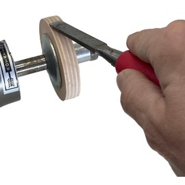 3" (1/2" Width) Leather Strop Honing Wheel - Fits 1/2" Arbor Bench Grinders