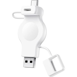 Portable Charger for  Watch  Charger for iWatch with USB-A & USB-C Fast   Cordless Travel Charger for  Watch Ultra2/1 Series 9, 8, 7, SE, 6, 5, 4, 3, 2, White - Color: Blue