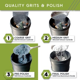 Polly Plastics Rock Tumbler Media Grit Refill, Pre-Polish 500 Silicon Carbide Grit, Stage 3 for Tumbling Stones (2 Pack) (3 lb.)