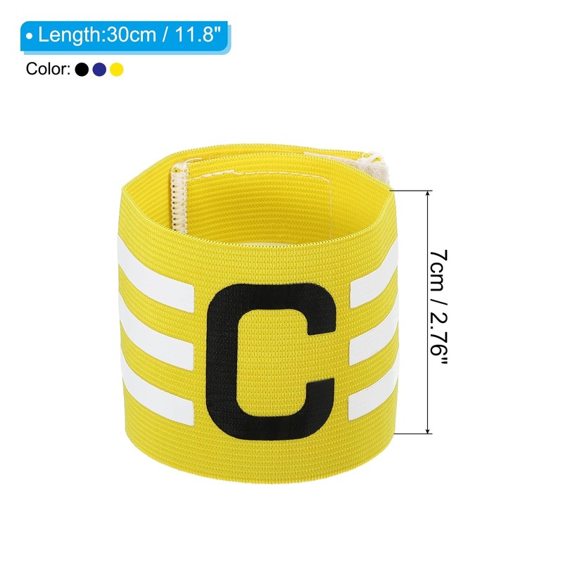 PATIKIL Captain Armband, 3 Pack Adjustable Elastic Soccer Captain's Arm