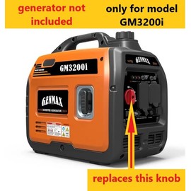 Replacement Knob Switch Run Choke for Genmax GM3200i watts Generator Inverter (3200 W Peak / 2800 W Rated) and compatible screw - new, 3d printed part