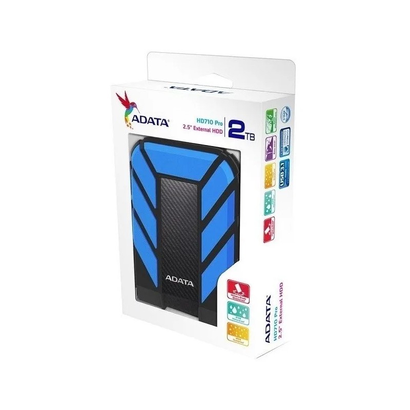 Disco duro externo 2TB adata azul portable para Mac y