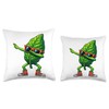 Spinach Dabbing Dance Sunglasses Fruit Lovers Throw Pillow