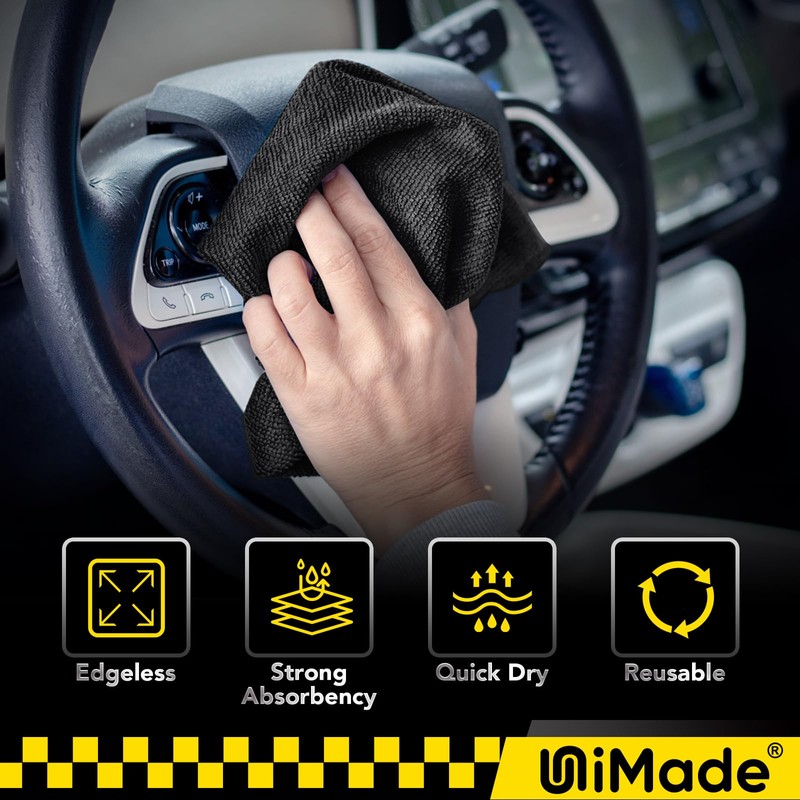 UNIMADE Microfiber Cleaning Cloth, 100 Pack Microfiber Towels for Cars