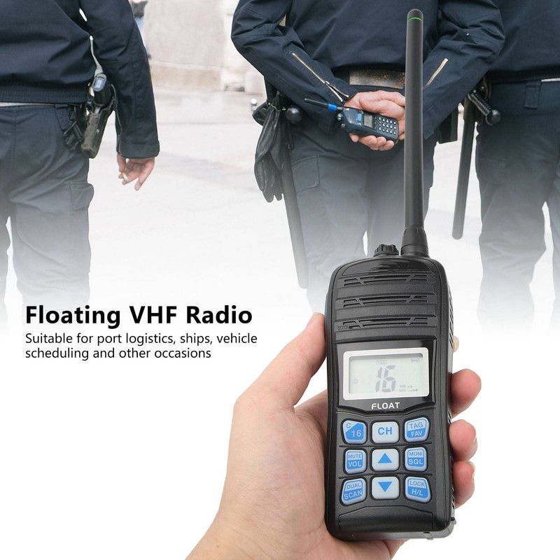 Marine Walkie Talkie Handheld IP67 Waterproof Floating 5W VHF Transceiver
