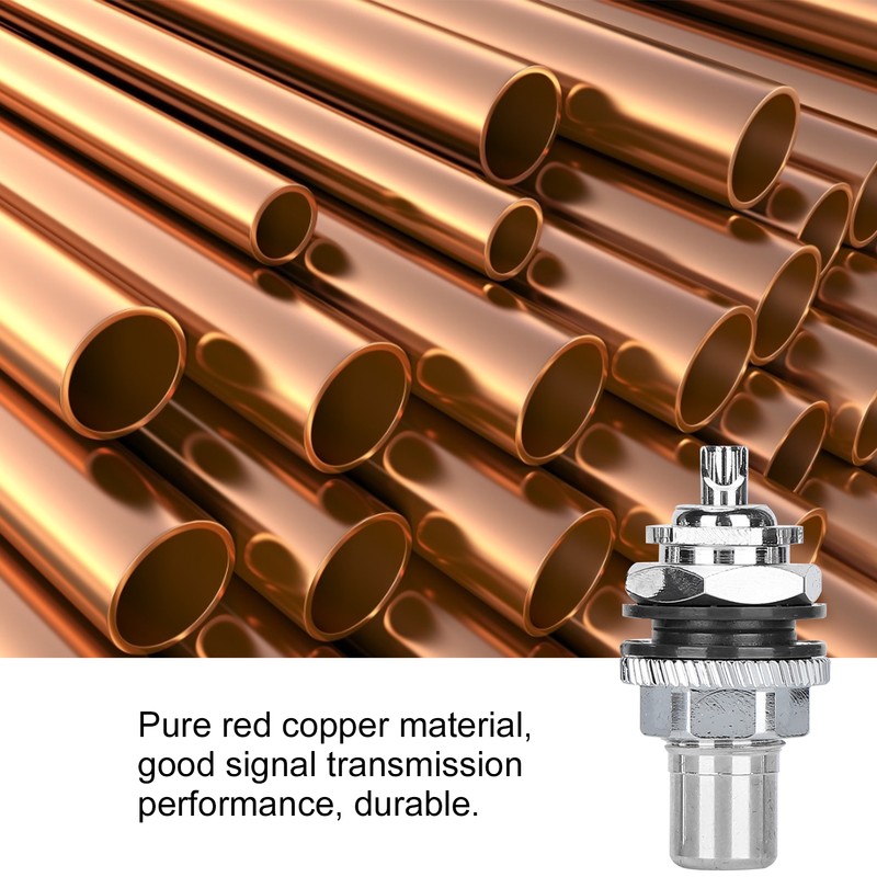 Monosaudio C401R 4Pcs RCA Socket Terminal Pure Copper Rhodium Plated