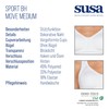 SUSA Women's Damen BH Ohne Bügel 7316 Sports Bra, White