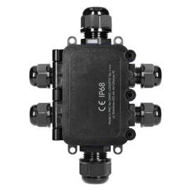 MIRATIC Waterproof Junction Box for Outdoor Use, IP68, Surface-Mounted HD Junction Box, Surface-Mounted 0.5 - 6.0 mm², Cable Junction Box, Diameter 7 - 12 mm, UV and Shock Resistant IK09 (6 Way: 2 x