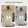 Spacora 28'' Retractable Ceiling Fan with Lights, Flush Mount Small