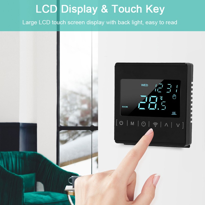 MH1823 Wifi Bluetooth Thermostat Smart LCD APP Voice Control Temperature