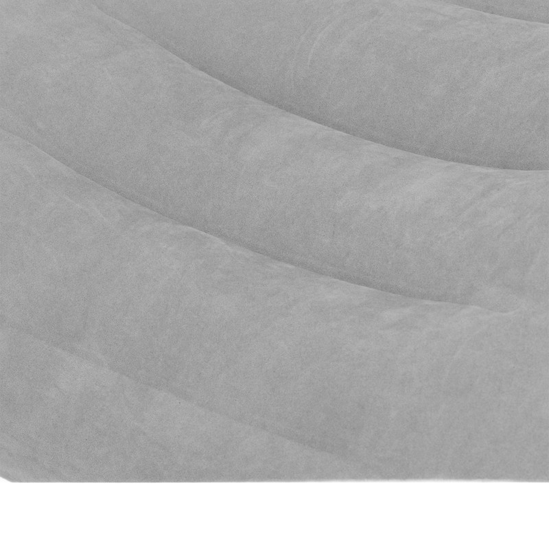 Inflatable Lumbar Waist Pillow PVC and Flocking Press Gray Inflation