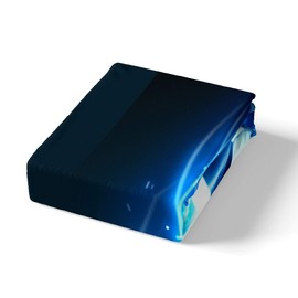 Boys Football Duvet Cover Blue Flame Soccer Bedding Set for Kids Children Teens 3D Football Comforter Cover Sports Bedspread Cover 2Pcs Bedding Single