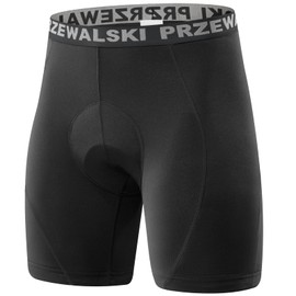 Przewalski Mens Cycling Underwear Shorts 4D Padded Bike Undershorts Bicycle MTB Liner Shorts with Silicone Leg Grippers