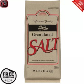 Diamnod Diamond Crystal Plain Granulated Salt Versatile Cooking Bulk Pack- 25 lb 2-bag