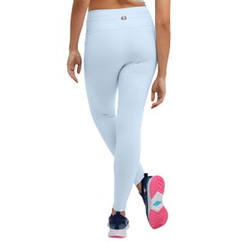 Champion, Soft Touch, Moisture Wicking, Drawcord Leggings for Women, 25", Ciel Blue, Small