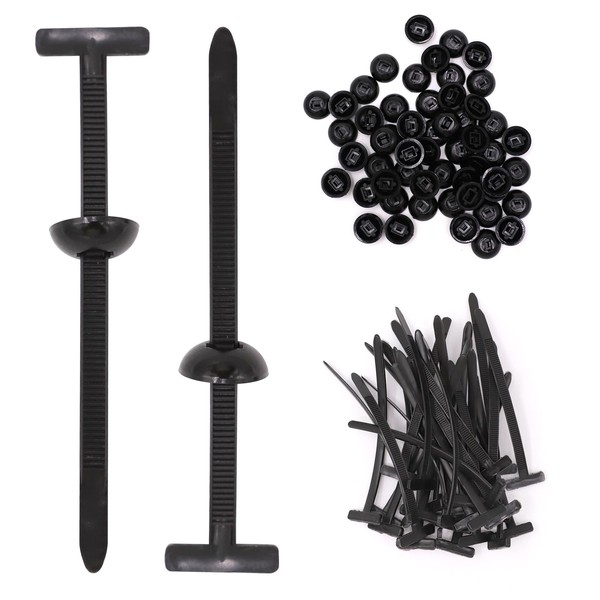 120PCS Nylon Universal Kabelbinder Schnalle, Kabelbinder für Auto, Selbstverriegelung Krawattenhalter,