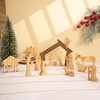 RUSATEN Wooden Nativity Scene Set – Christmas Desk Decor with