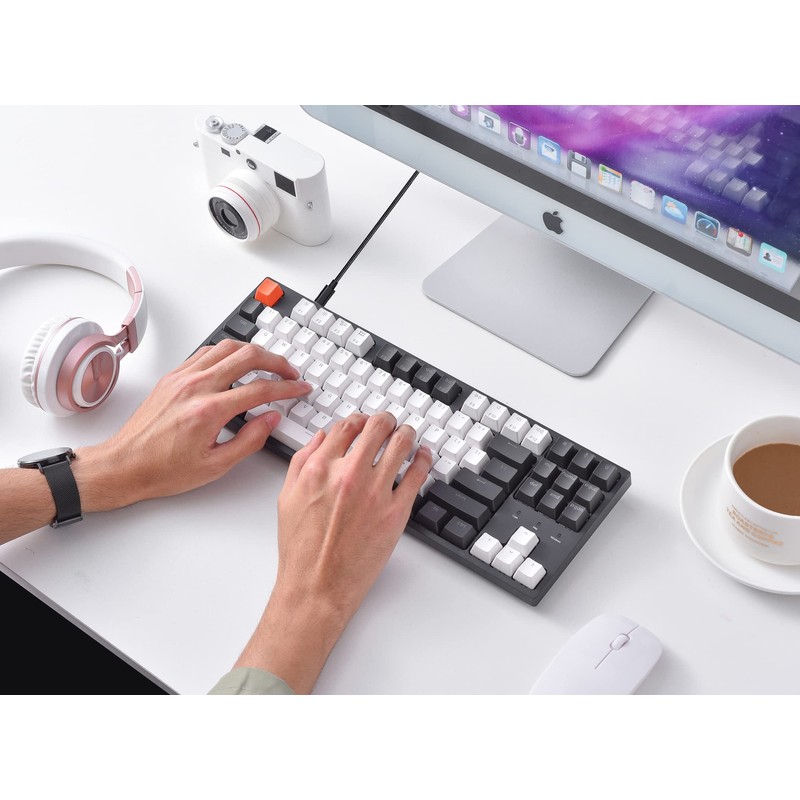 Keychron C1 87 Keys Wired Mechanical Keyboard for Mac Windows,