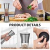 Realand 2Pcs 2 in 1 Salt and Pepper Grinder Set,