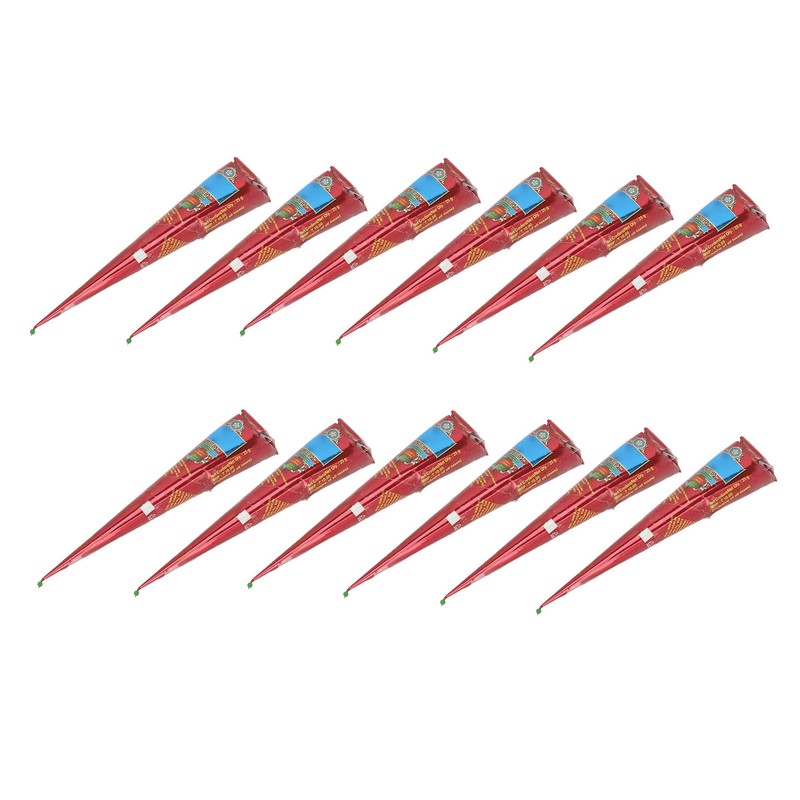 12PCS Temporary Tattoo Paste Waterproof Semi Permanent Tattoo Paste Cones