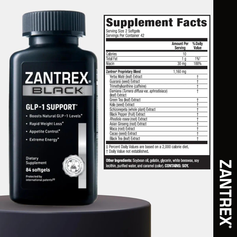 Zantrex Black Eleva Tu Energa Y Regula El Apetito 84cap