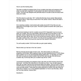 Ovulation and Pregnancy Tracking Diary For TTC