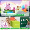 Bloques Magnéticos Juguete Castillo Rosa 100 Piezas