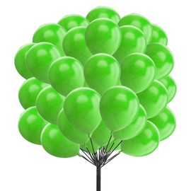 Lime Green Balloons 15Pcs Pack - 10 Inch with Knotting Tool for Boys Birthday Party & Baby Shower Decoration